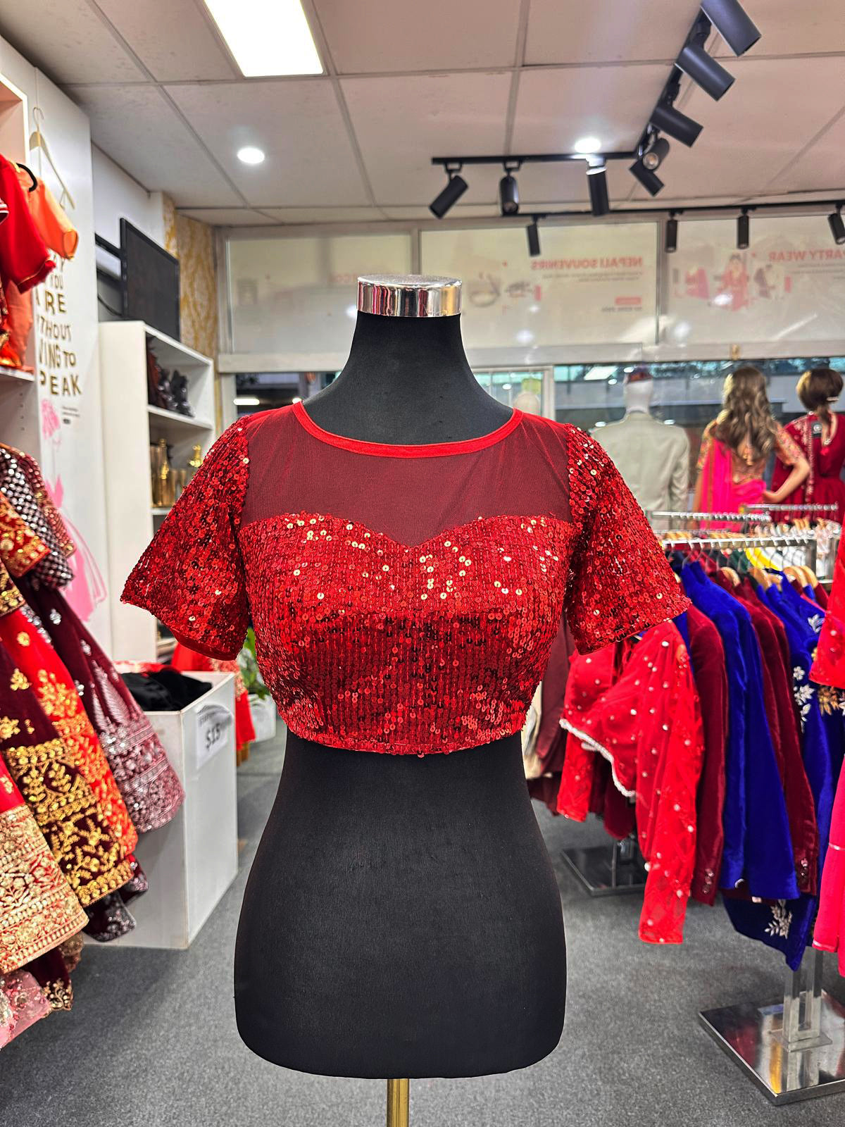 Party Wear Short Sleeve Blouse 32